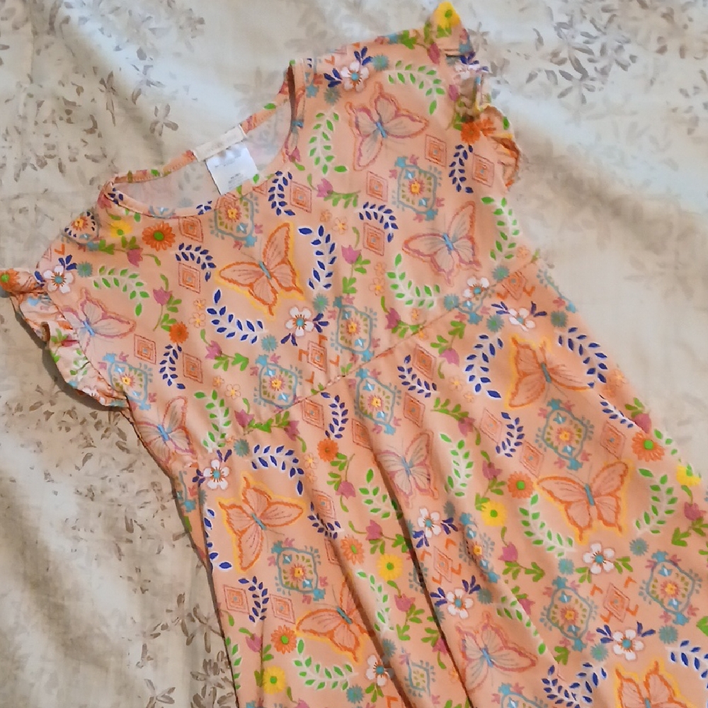 Floral 🦋 Butterfly🦋 Kids Casual Dress Size 5